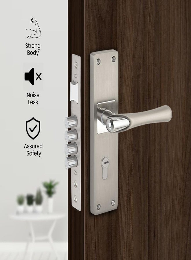 Link Bloss Mortise Lock |for Main & Internal Door in Home, Office, Hotel | 10 Inches Heavy Duty Handle Set with Both Side Key Access, 3 Keys |SS Finish|2 Years Warranty - Image 4